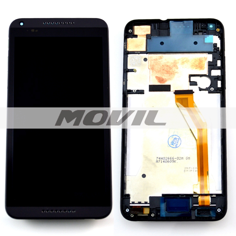 Black For HTC Desire 816 LCD display Touch screen digitizer assembly with bezel frame